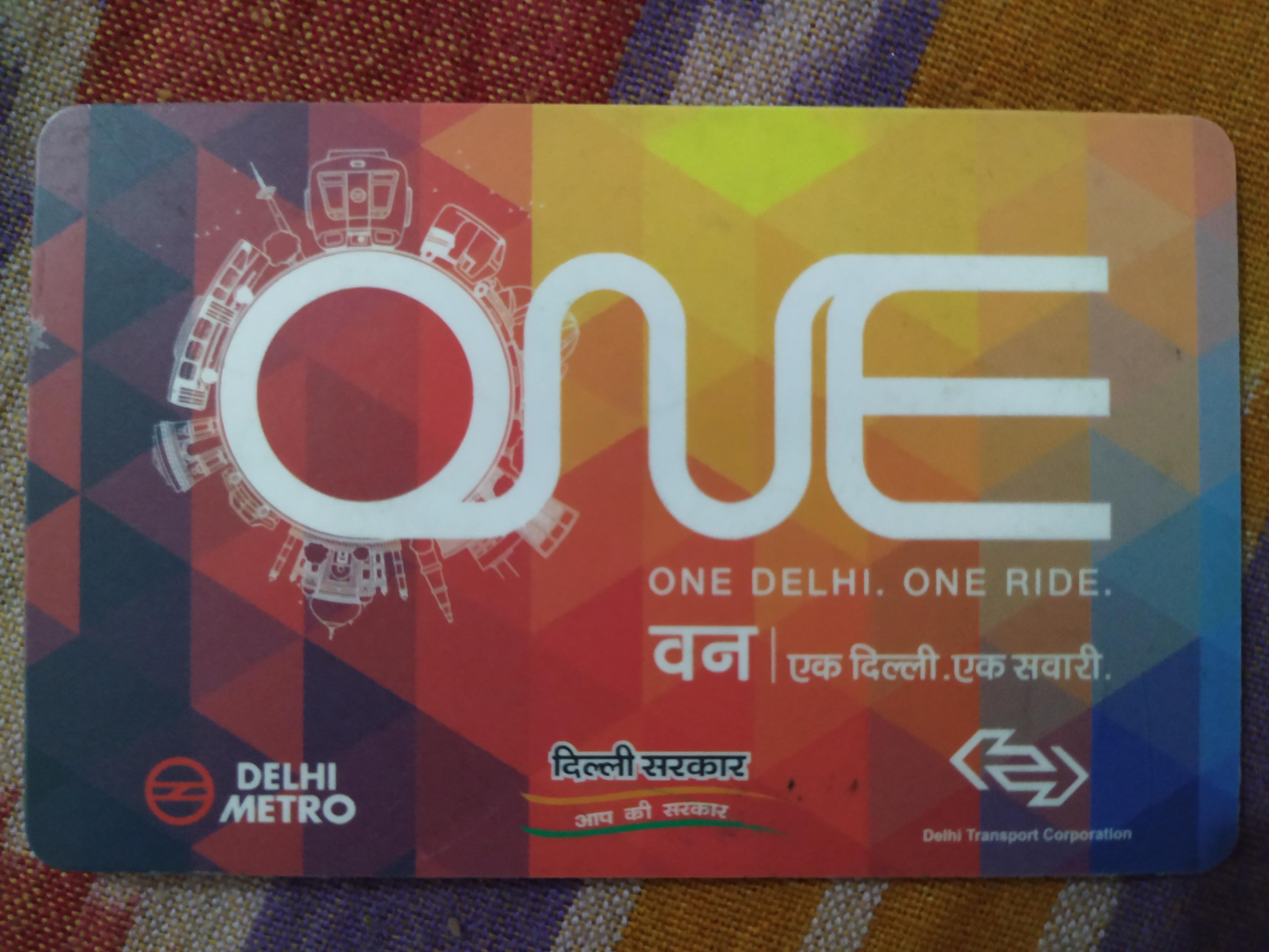 delhi tourist metro card