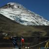 The ski lift near the top