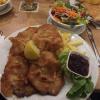 Traditional wiener schnitzel dish from Germany; it was delicious!