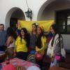 My Colombian friends posing with their national flag