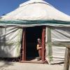 We took a bathroom/snack break and I took a picture in this yurt (Kazakhs were historically nomadic and lived in yurts)