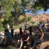 We spent some time at the river at the bottom of the canyon before hiking back up and continuing to Saty