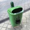 This trash bin is the type I see all over Budapest - they are smaller than the ones in the United States