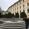 Me on a podium near the Prague Castle!