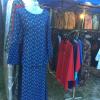 A baju kurung, a traditional Malaysian dress, is ready for sale at the night market