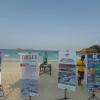 Posters bring information about the conservation program and sea turtles to the beach 