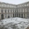 Snowy courtyard within the Palace