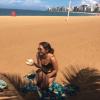 In Brazil, many vendors walk around selling full coconuts to people on the beach