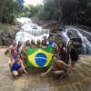 I visited the city of Vitória, where my friends and I swam in this incredible waterfall in middle of the forest