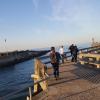 At this small pier that reached out into the water, the smell of the cool sea breeze was everywhere