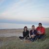 Me and my friends Stephanie and Michael at the beach