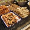 They've even got delicious cooked seafood, like these shrimps and scallops