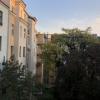 Pastel colored apartment buildings