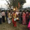 The priests and devotees brought blessed paint to each family’s pen so that the family could put the blessed paint on each of their cows