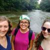 Emily, Itamar and me just before climbing into canoes on the Tutunendo River