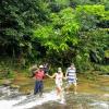 We had to cross a portion of the Tutunendo River to get to a local swimming hole