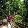 Getting ready to re-enter canoes after hiking back from the swimming hole 