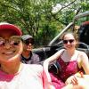 Since we couldn't find another mode of transportation, we hitched a ride in the back of a truck headed toward the Puente del Occidente