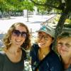 Tamra, Songhee and me at Santa Marta's main plaza, Parque de los Novios