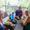 Lunch before an afternoon waterfall hike in Minka