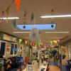 The elementary school hung up flags for Sinterklaas 