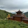 A view of the back of the Creation Temple