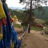 These prayer flags guide the way down the mountain