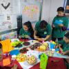 Each group made hand-turkeys and wrote what they are thankful for this year