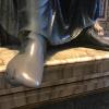 The right foot of this statue in St. Peter's Basilica has been rubbed by visitors' hands praying for wisdom for over 700 years!