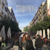 A pedestrian path in Seville, Spain 