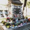 There is a famous monument in Munich dedicated to Michael Jackson where people consistently arrange bouquets of flowers in his honor