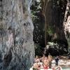 Our tour included an inlet that's home to several monkeys on the cliffs