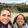 My friend and I posing in front of Sanssouci Palace's grand entrance