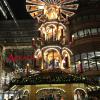 There are lots of decorations, like this multi-level nativity scene