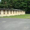 The outside of a prisoner barrack at Sachsenhausen