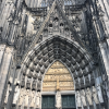 The front of the cathedral was too large to capture in one photo, so here's a closer view of the very elaborate cathedral entrance 