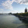 Cologne is split into two parts by the Rhein River, which is the most famous river in western Germany