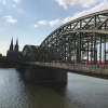 The Hohenzollern Bridge, just a few minutes away from the cathedral, is one of many bridges that connects the two parts of Cologne