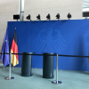 This is where German Chancellor Angela Merkel, the head of the German government, holds press conferences