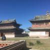 Two small buildings, called pagodas, within the monastery. Each contains different statues from the Buddhist religion. 