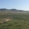 Gers on a distant hill. This picture shows how remote some parts of Mongolia are!