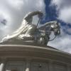 And once again, the great Chinggis Khan presiding over his realm on - you guessed it - nothing other than a horse. 