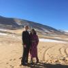 You may think deserts are full of sand, but the Gobi actually only has sand in a few places. Here we are in front of the majestic, sweeping sand dunes. They are really fun to climb!