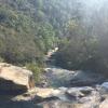 Hikers could trek across the waterfall for a better view of the valley