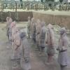 A close up of some of the Terracotta Warriors; each one has a different face