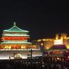 Xi'an's Bell Tower is located in the middle of the city; every night it lights up, just like many of Xi'an's historic sights