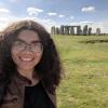 Seeing Stonehenge appear after a long walk from the visitor centre 