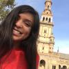 Selfie in front of Spain Plaza in Seville 