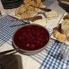 Homemade cranberry sauce made from fresh cranberries I found at a street market