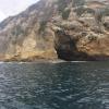 This is a picture of the water and cave I was able to go snorkeling in. It was so beautiful